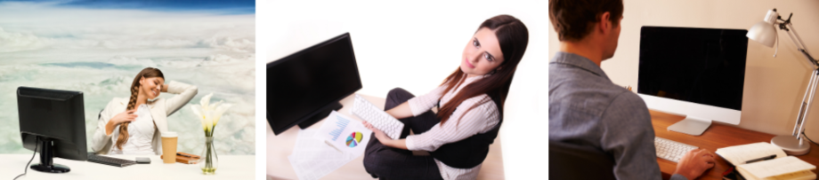 La bonne posture assis au bureau