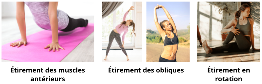 étirements mal haut du dos